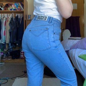 The Ragged Priest Cougar Mom Jeans in light wash!